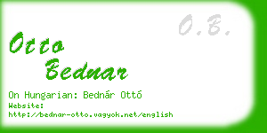 otto bednar business card