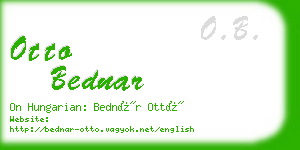 otto bednar business card